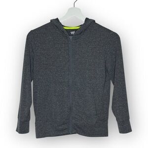 Rumi & Ryder Full Zip Hooded Long Sleeve Active Wear Gray Top Kids Size Medium